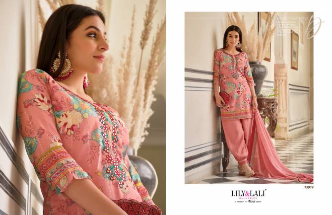 Mehnoor By Lily And Lali Heavy Muslin Silk Printed Embroidery Readymade Suits Orders In India
